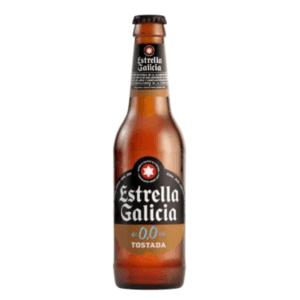 Estrella Galicia 0,0 tostada Botella 33cl.